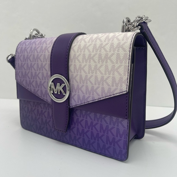 Michael Kors Greenwich Sm Color-Block Sign Logo Flap Crossbody XBODY
Dark Purple - Picture 2 of 16